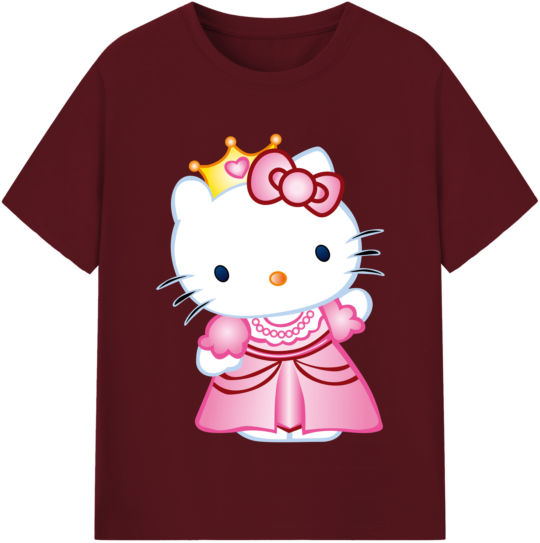 （画像用） Hello Kitty ハローキティ 綿100％半袖Tシャツ（フロントプリント）
